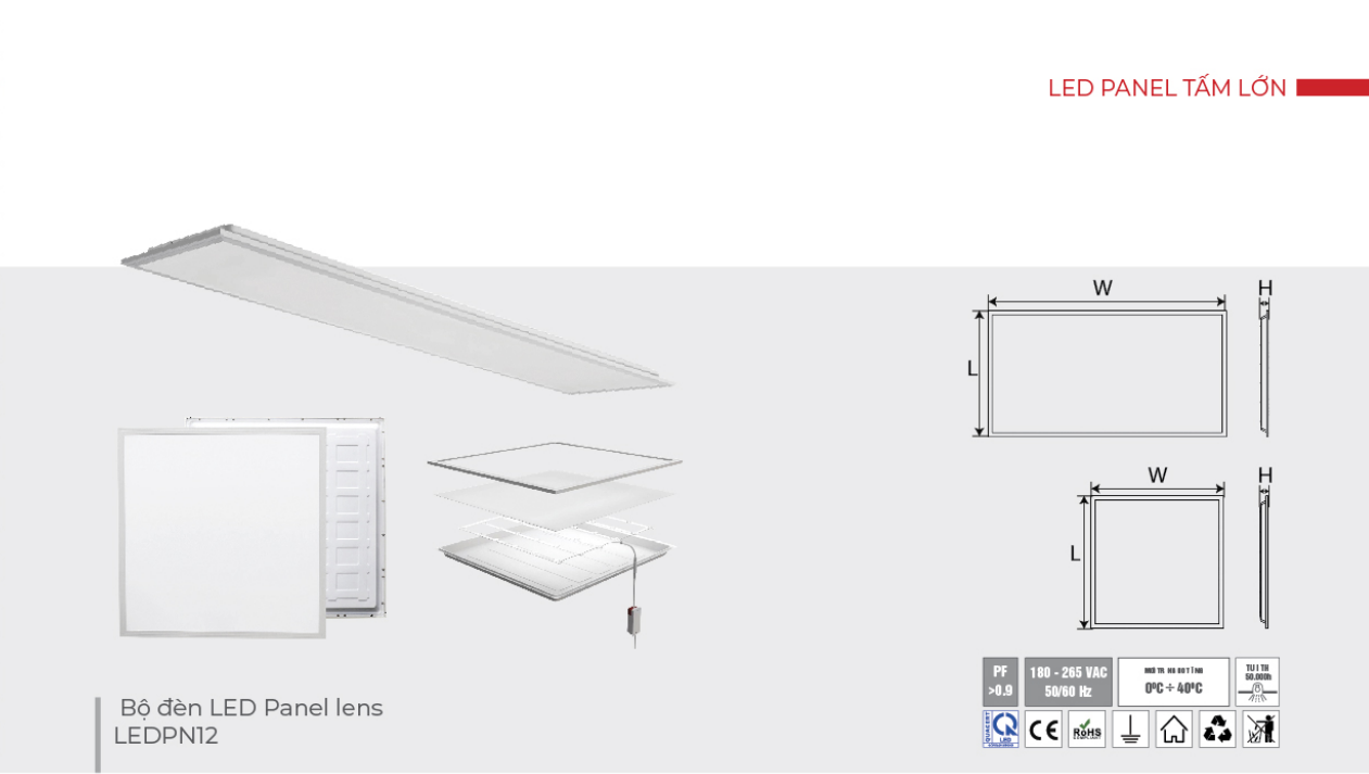 Bộ đèn LED Panel lens LEDPN12