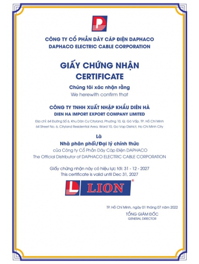 Chung nhan LION